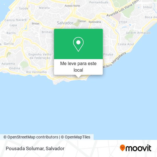 Pousada Solumar mapa