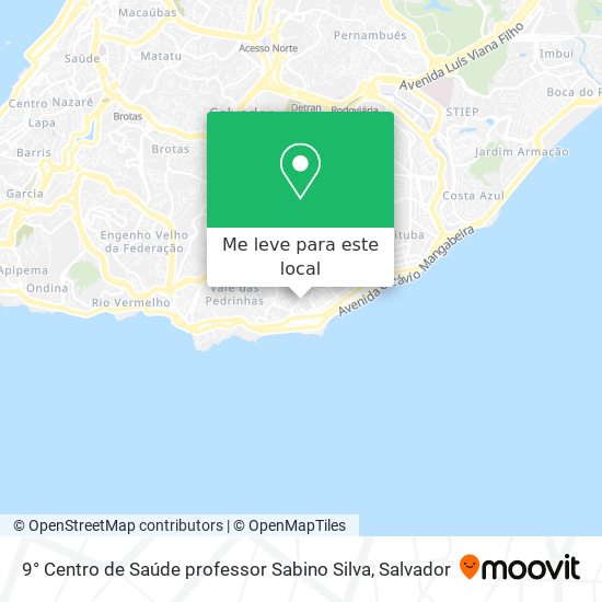 9° Centro de Saúde professor Sabino Silva mapa