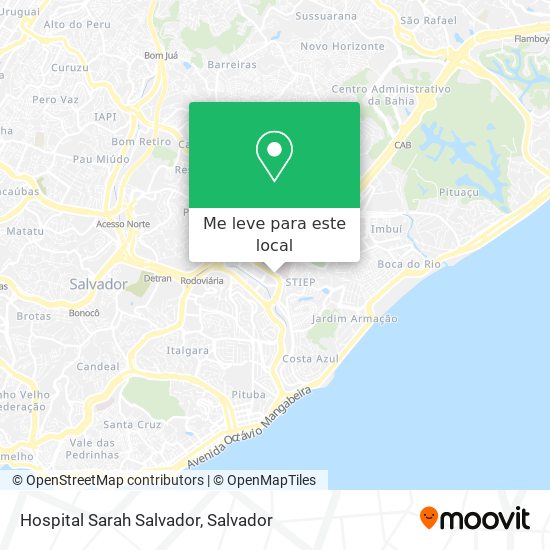 Hospital Sarah Salvador mapa
