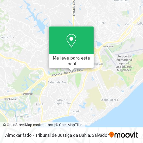 Almoxarifado - Tribunal de Justiça da Bahia mapa