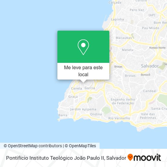 Pontifício Instituto Teológico João Paulo II mapa