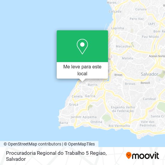 Procuradoria Regional do Trabalho 5 Regiao mapa