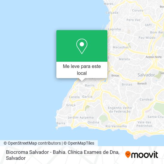 Biocroma Salvador - Bahia. Clínica Exames de Dna mapa