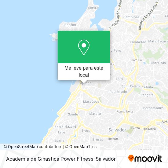 Academia de Ginastica Power Fitness mapa