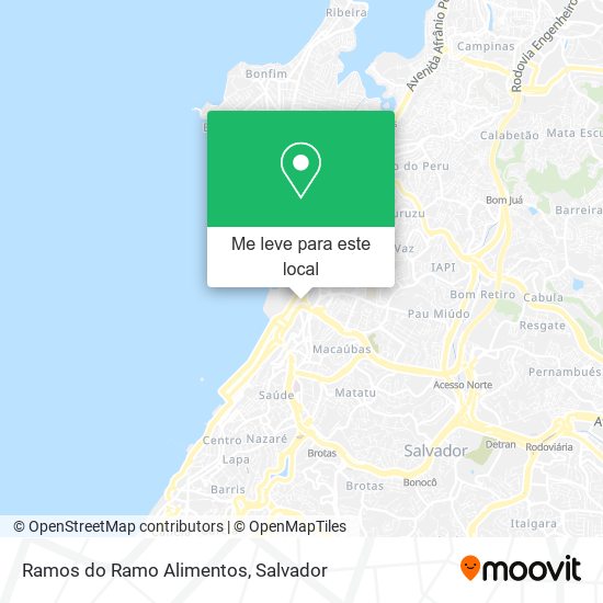 Ramos do Ramo Alimentos mapa