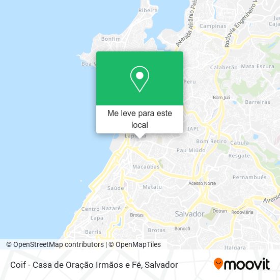 Coif - Casa de Oração Irmãos e Fé mapa