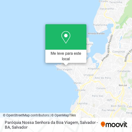 Paróquia Nossa Senhora da Boa Viagem, Salvador - BA mapa