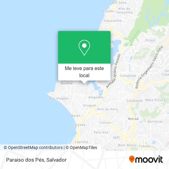 Paraiso dos Pés mapa