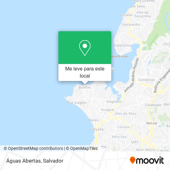 Águas Abertas mapa