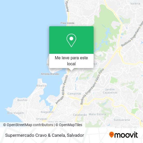 Supermercado Cravo & Canela mapa