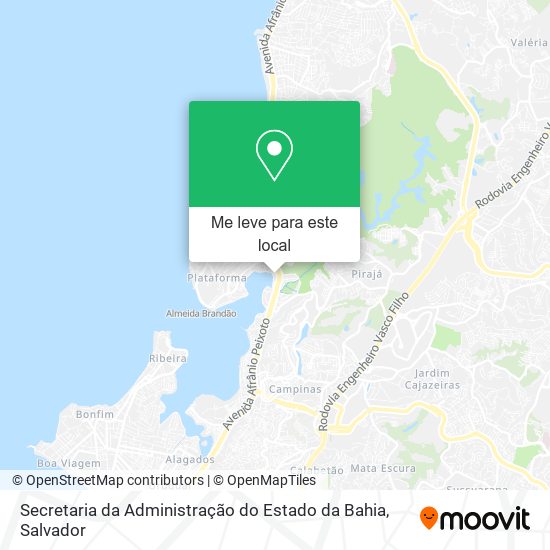 Secretaria da Administração do Estado da Bahia mapa