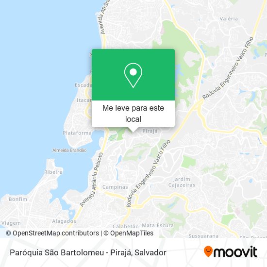 Paróquia São Bartolomeu - Pirajá mapa