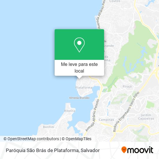 Paróquia São Brás de Plataforma mapa