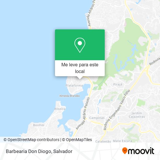 Barbearia Don Diogo mapa