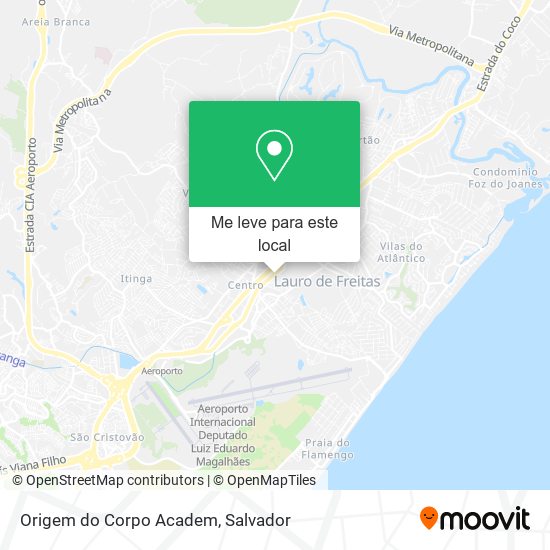Origem do Corpo Academ mapa