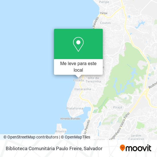 Biblioteca Comunitária Paulo Freire mapa
