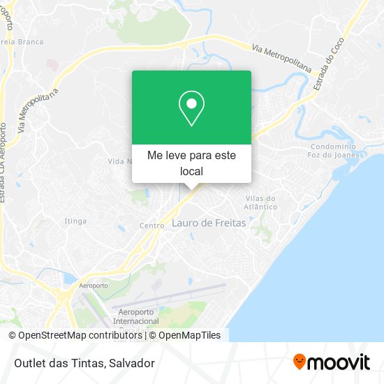Outlet das Tintas mapa