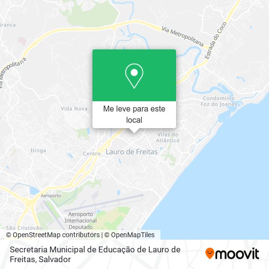 Secretaria Municipal de Educação de Lauro de Freitas mapa