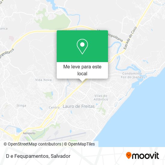 D e Fequpamentos mapa
