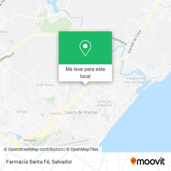 Farmácia Santa Fé mapa