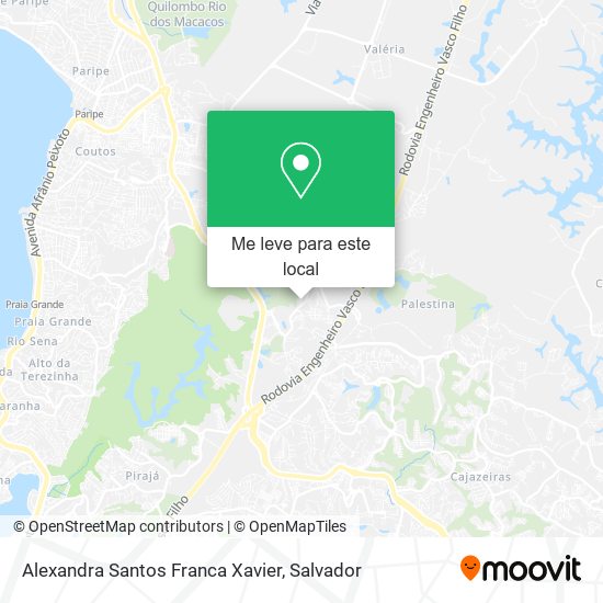 Alexandra Santos Franca Xavier mapa