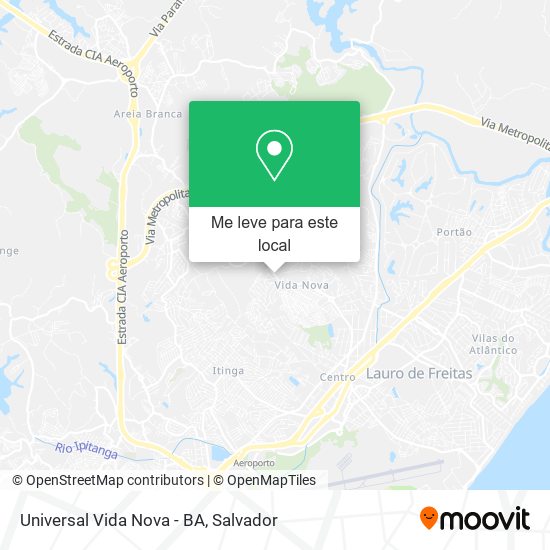 Universal Vida Nova - BA mapa