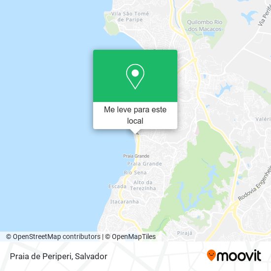 Praia de Periperi mapa
