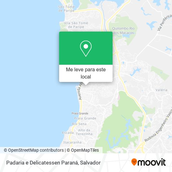 Padaria e Delicatessen Paraná mapa