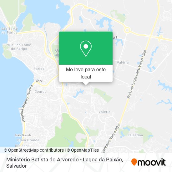 Ministério Batista do Arvoredo - Lagoa da Paixão mapa