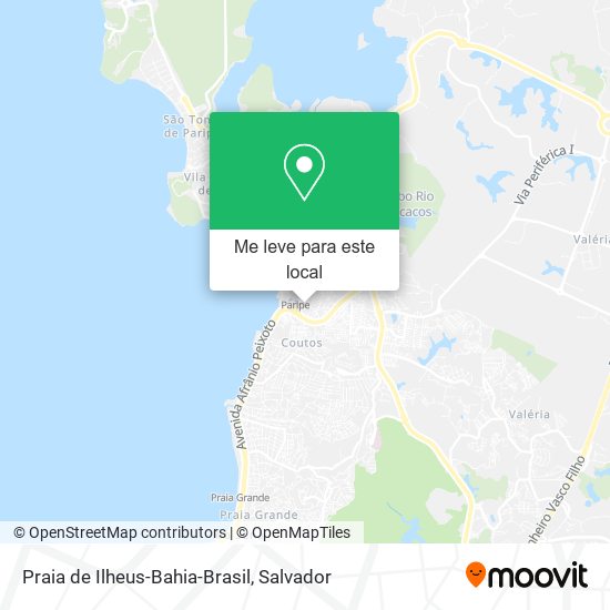 Praia de Ilheus-Bahia-Brasil mapa