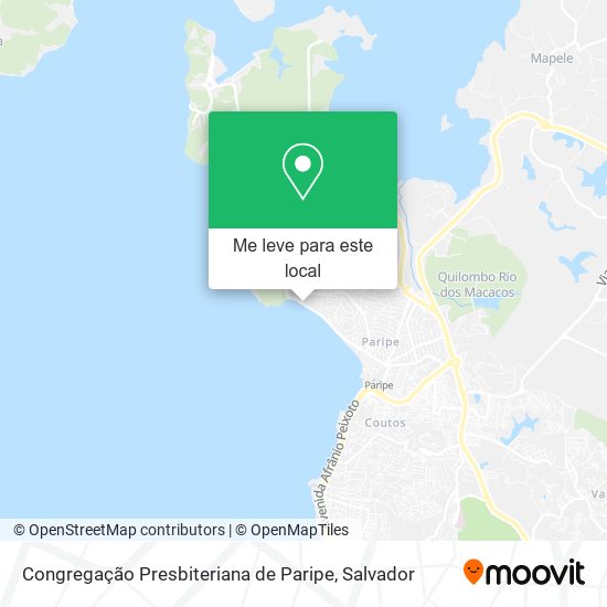 Congregação Presbiteriana de Paripe mapa