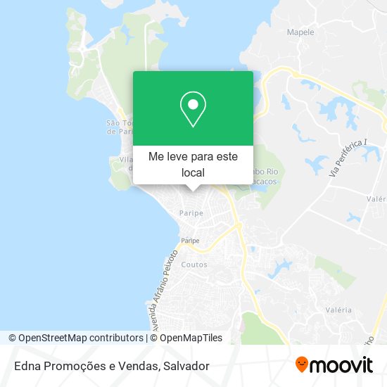 Edna Promoções e Vendas mapa