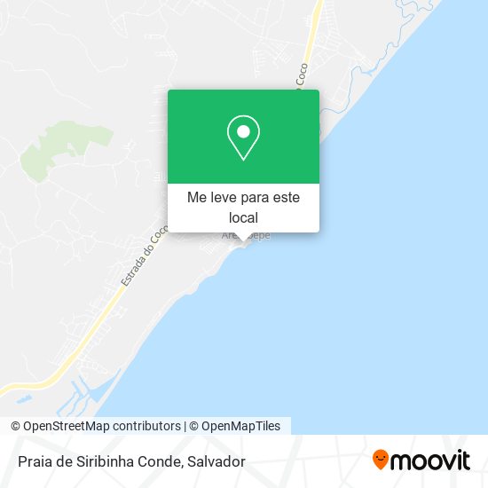 Praia de Siribinha Conde mapa