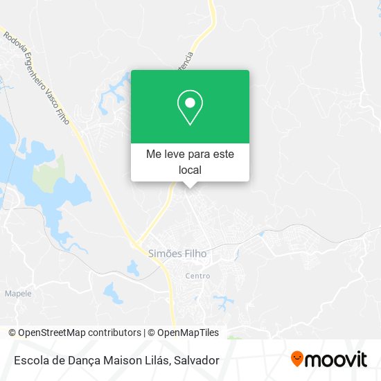 Escola de Dança Maison Lilás mapa