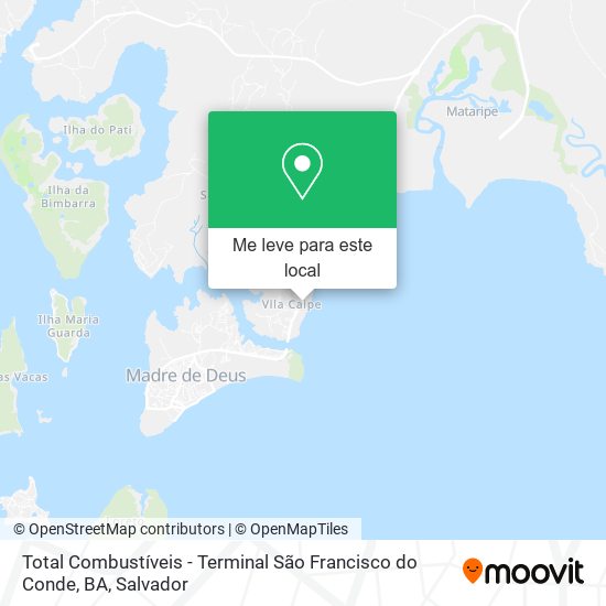 Total Combustíveis - Terminal São Francisco do Conde, BA mapa