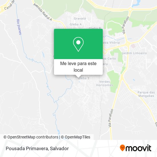 Pousada Primavera mapa