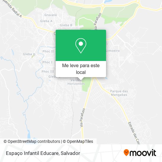 Espaço Infantil Educare mapa