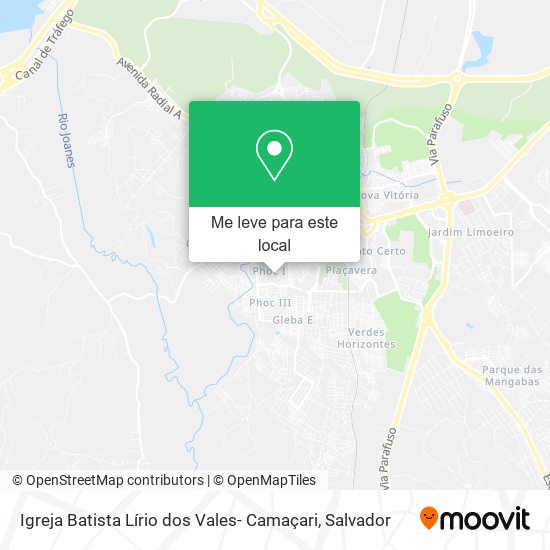 Igreja Batista Lírio dos Vales- Camaçari mapa