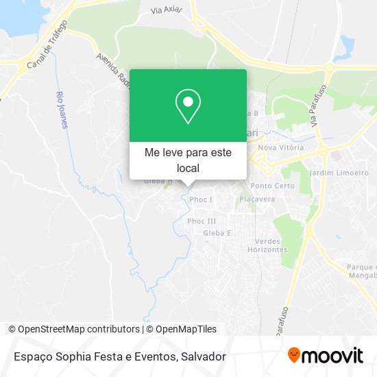 Espaço Sophia Festa e Eventos mapa