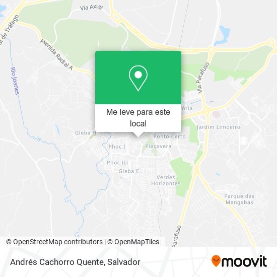 Andrés Cachorro Quente mapa