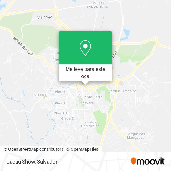 Cacau Show mapa