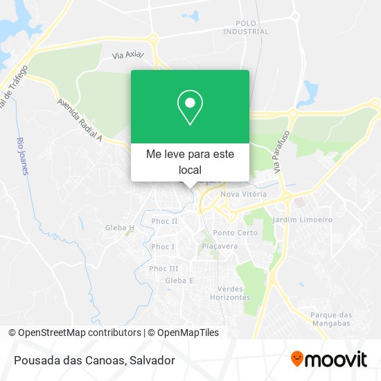 Pousada das Canoas mapa