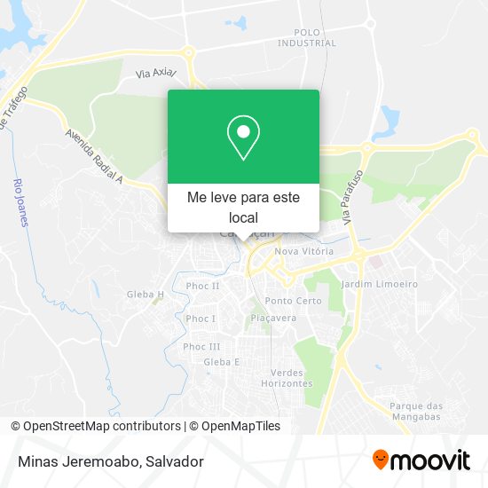 Minas Jeremoabo mapa