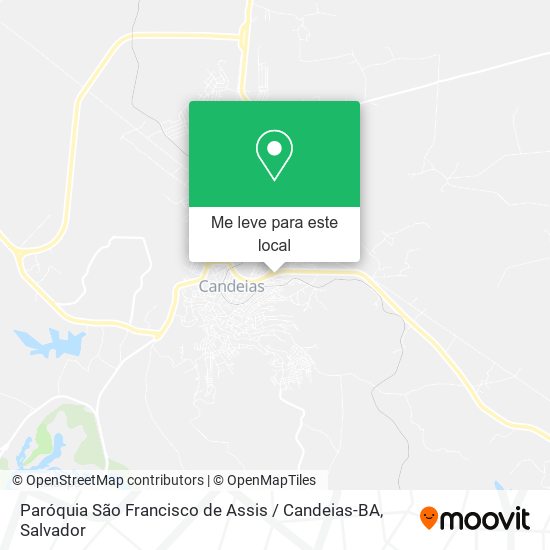 Paróquia São Francisco de Assis / Candeias-BA mapa