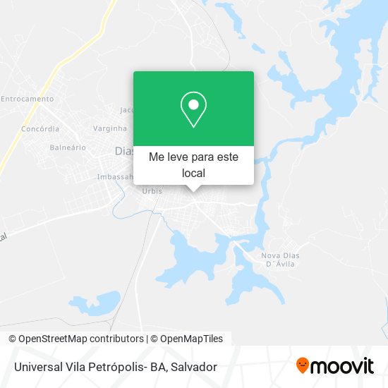 Universal Vila Petrópolis- BA mapa