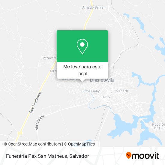 Funerária Pax San Matheus mapa