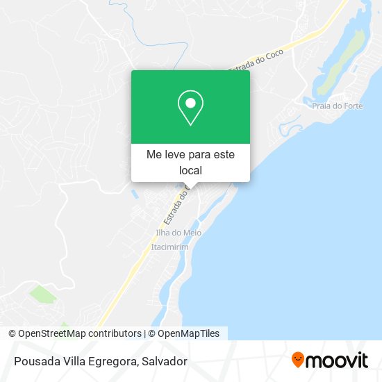 Pousada Villa Egregora mapa