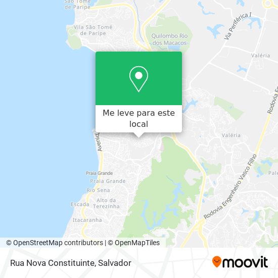 Rua Nova Constituinte mapa