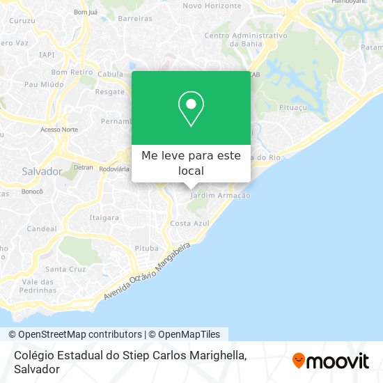 Colégio Estadual do Stiep Carlos Marighella mapa