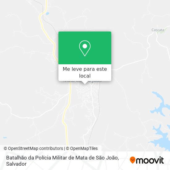 Batalhão da Polícia Militar de Mata de São João mapa